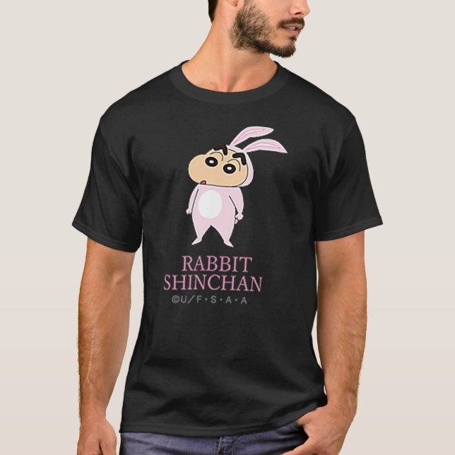 Crayon Shin-Chan Rabbit Shin-chan One Point T-Shirt (Front)