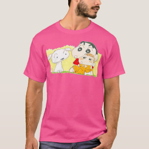 Crayon Shin-chan Shin-chan holding Himawari T-Shirt