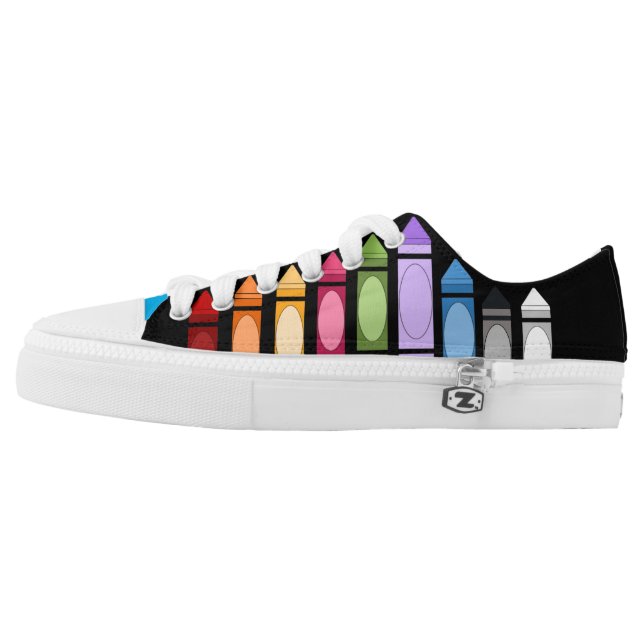 Crayon Shoes. Low Tops (Left Shoe Outside)