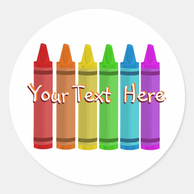 Crayon Stickers Template (Front)
