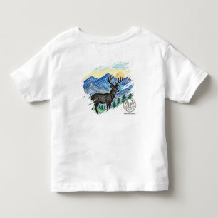 Crayon Style Buck Deer Art Toddler T-Shirt