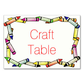 Crayon Table Cards