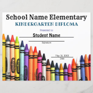 Crayon Wave Graduation Certificate