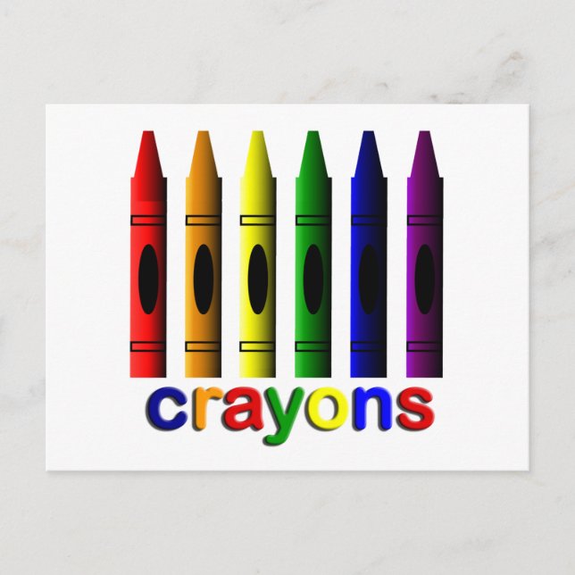 Crayons Art for Children Postcard (Front)