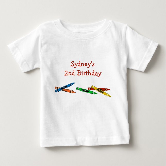 Crayons Birthday Kid's T-Shirt (Front)