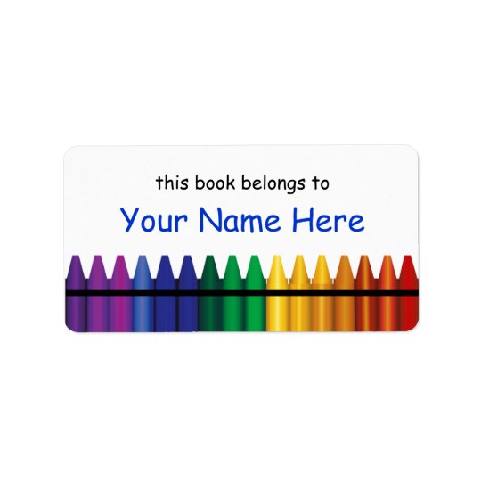 Crayon Labels Template