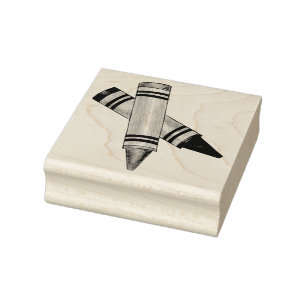 Crayons Crayon Artist School Art Teacher Education Rubber Stamp