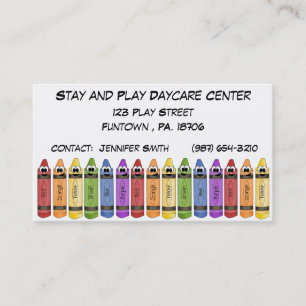 Crayons Daycare Centre Business Card
