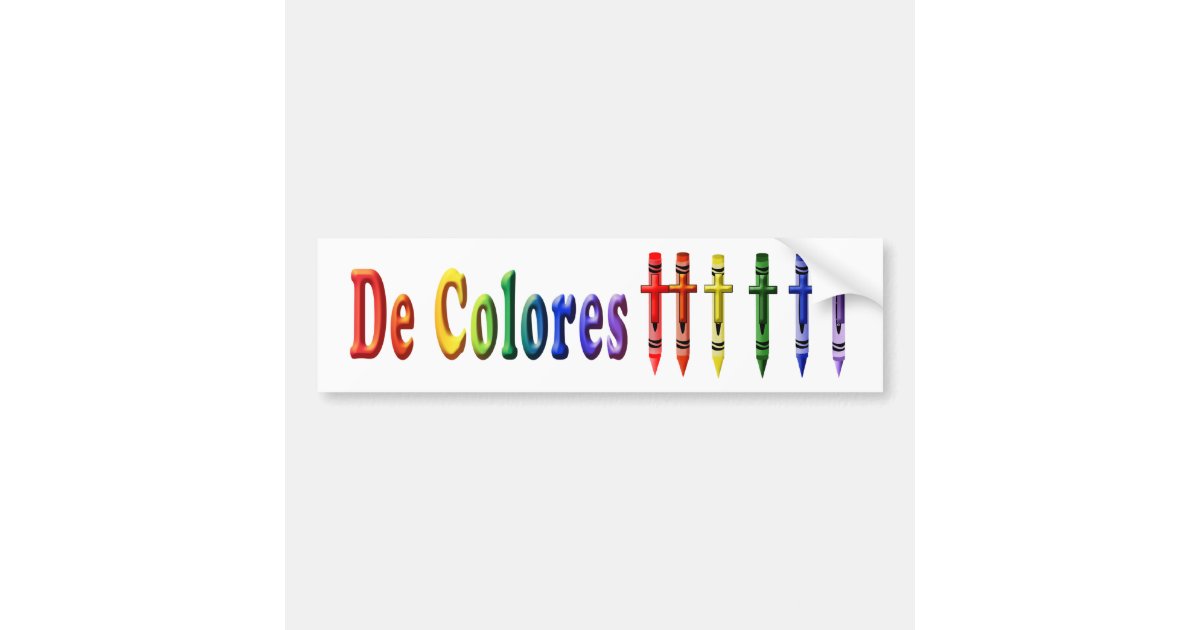Crayons DeColores Bumper Sticker Zazzle