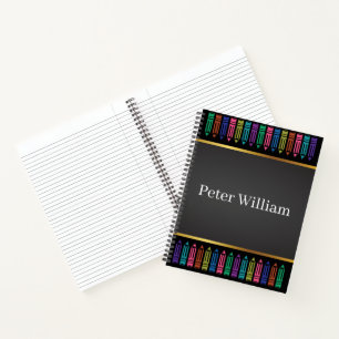 Crayons Doodles Personalised Sketc,Back To School Notebook