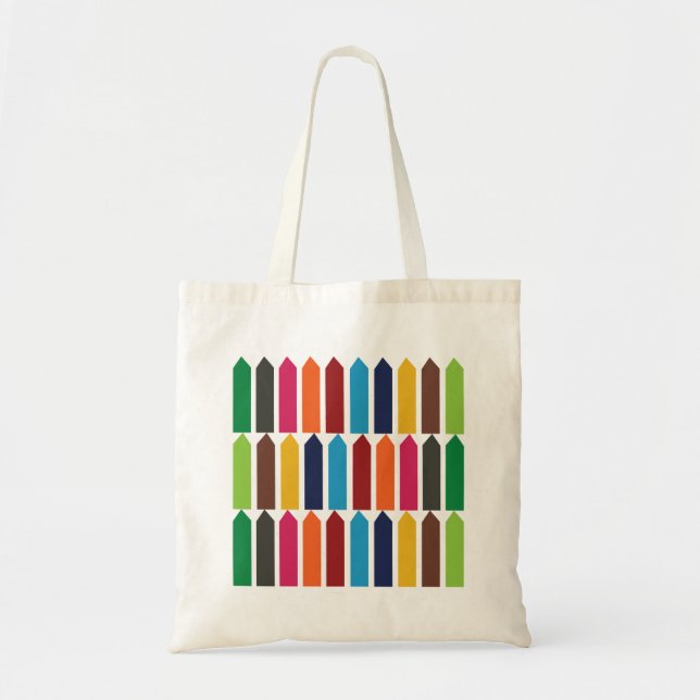 Crayons Elementary School Teacher Kids Colourful Tote Bag (Front)