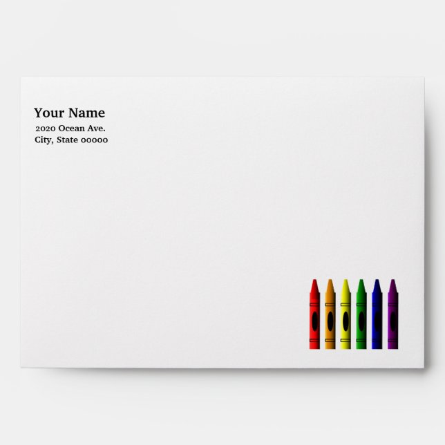 Crayons Greeting  Envelope (Front)