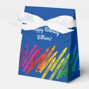 Crayons Kids Birthday Party Art Cute Colorful Favour Box