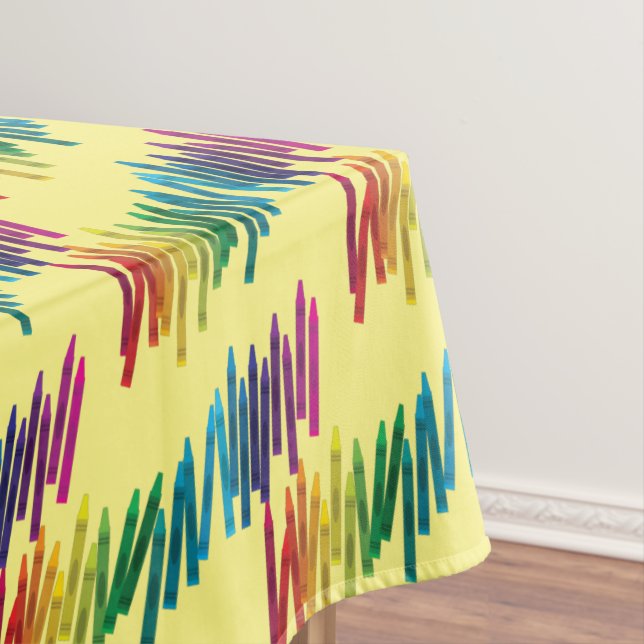 Crayons Kids Birthday Party Art Cute Colourful Tab Tablecloth (In Situ)