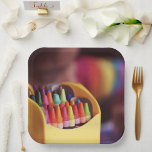 Crayons Paper Plate