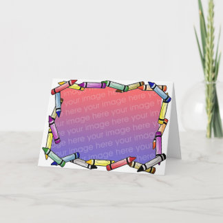 Crayons photo card