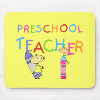 Crayons Preschool Teacher TShirts and Gifts Mouse Mat