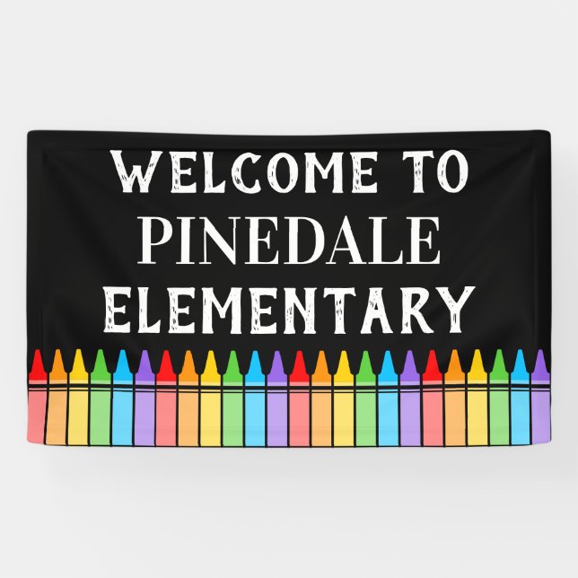 Crayons School Welcome  Banner (Horizontal)