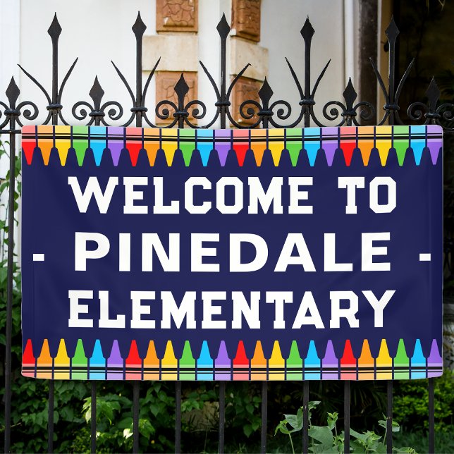 Crayons School Welcome Banner (Creator Uploaded)