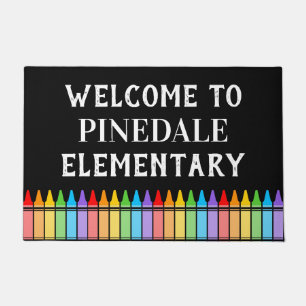 Crayons School Welcome Door Mat