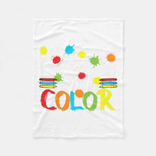 Crayons Still Colour Mental Health Awareness 5 Fleece Blanket