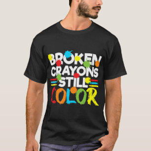 Crayons Still Colour Mental Health Awareness 5  T-Shirt