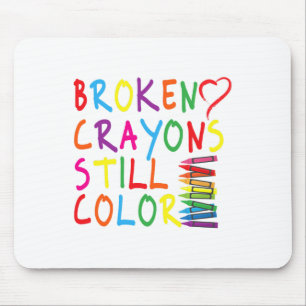 Crayons Still Colour - Mental Health Awareness Gif Mouse Mat