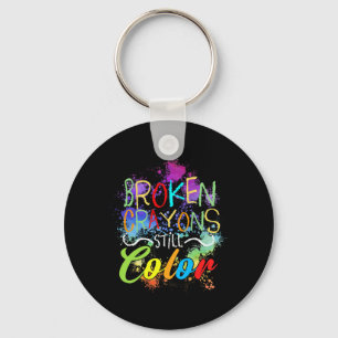 Crayons Still Colour Self Care Mental Health Probl Key Ring