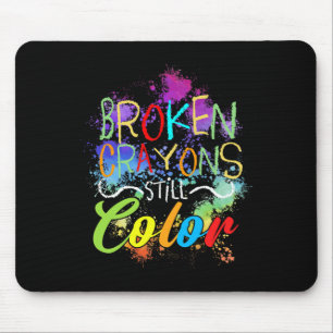 Crayons Still Colour Self Care Mental Health Probl Mouse Mat