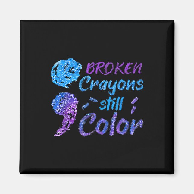 Crayons Suicide Awareness Month Support  Magnet (Front)