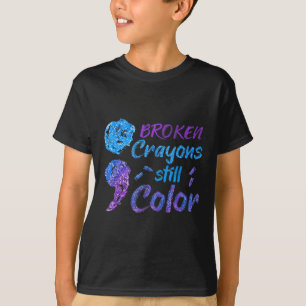 Crayons Suicide Awareness Month Support T-Shirt