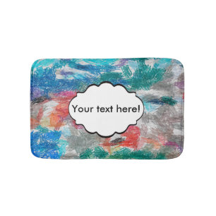 Crayons texture bath mat