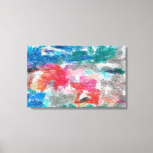 Crayons texture canvas print
