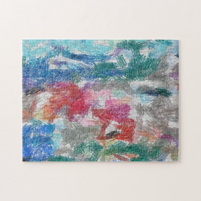 Crayons texture jigsaw puzzle (Horizontal)