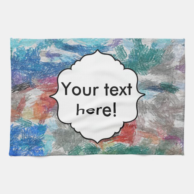 Crayons texture tea towel (Horizontal)