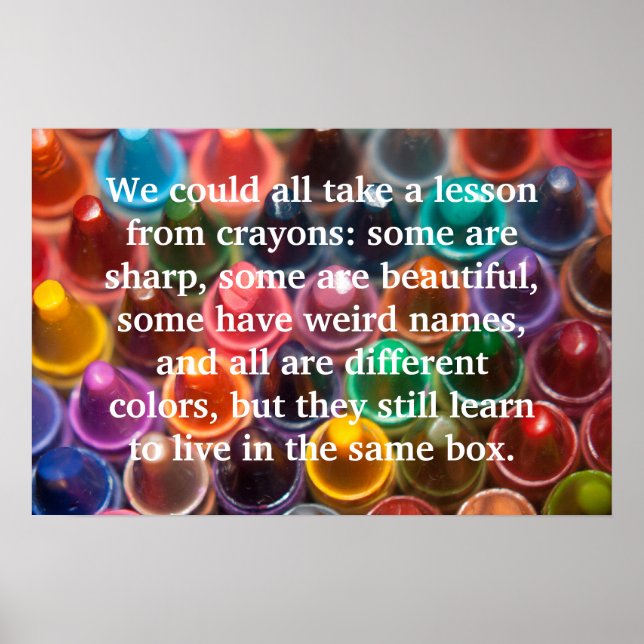 Crayons Words to Live By Poster (Front)