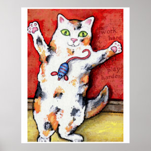 Crazed Calico Art Print