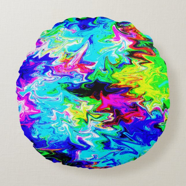 Crazed River....... Round Cushion (Front)