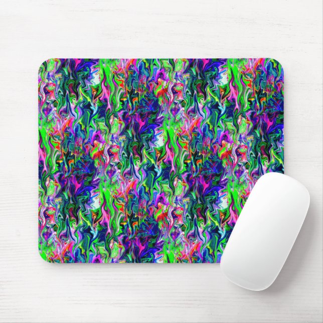 Crazee Squiggly Garden.... Mouse Mat (With Mouse)