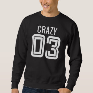 Crazy 3 Three Group Matching Bff - Image On Back O Sweatshirt