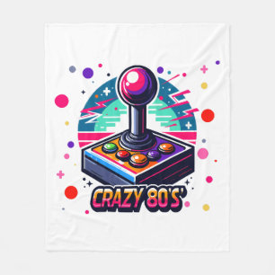crazy 80s old School Style Fleece Blanket