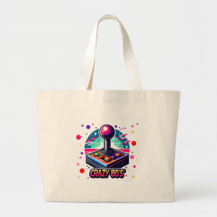 crazy 80s old School Style Large Tote Bag