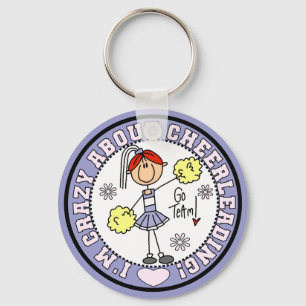 Crazy About Cheerleading T-shirts and Gifts Key Ring