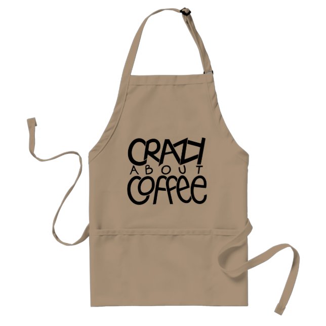 Crazy about Coffee black Apron (Front)