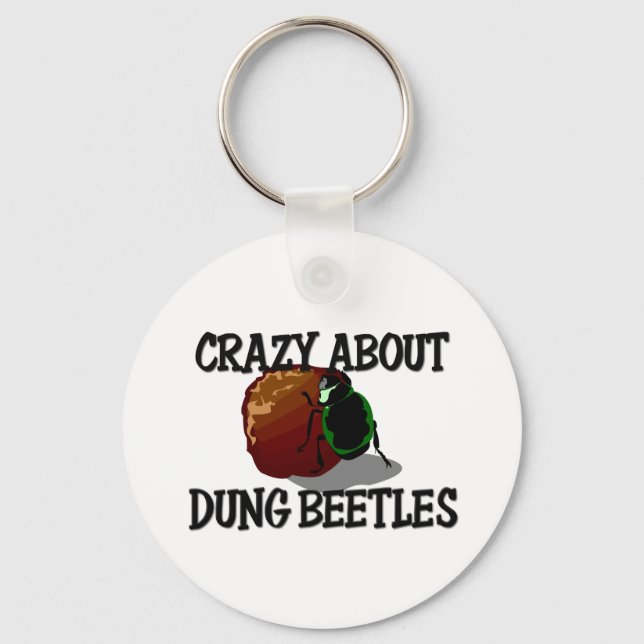 Crazy About Dung Beetles Key Ring (Front)