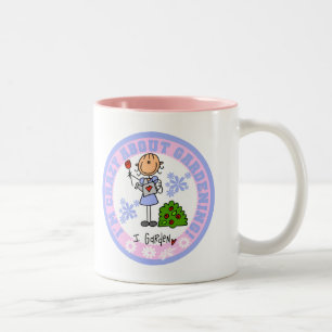 Crazy About Gardening T-shirts and Gifts Two-Tone Coffee Mug
