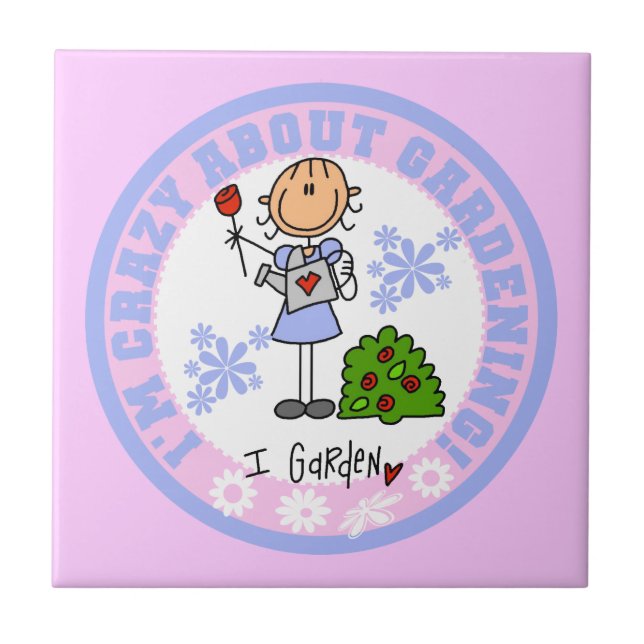 Crazy About Gardening Tile (Front)