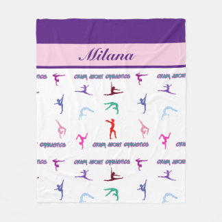 Crazy About Gymnastics Fleece Blanket