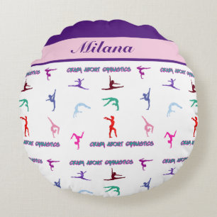 Crazy About Gymnastics Round Cushion