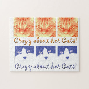 Crazy about her Cats Jigsaw Puzzle